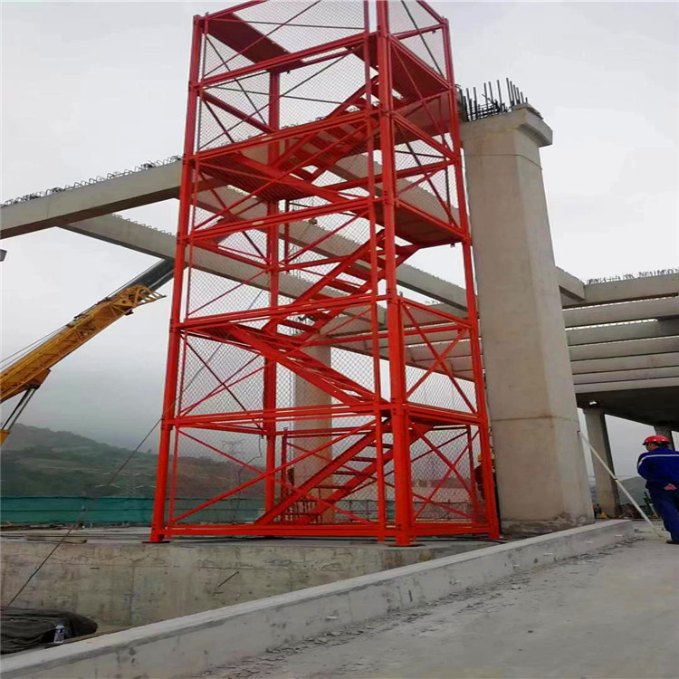 Manufacturer's spot bridge pier construction with circular safety ladder combination construction flat cover beam model 4 * 2 * 2