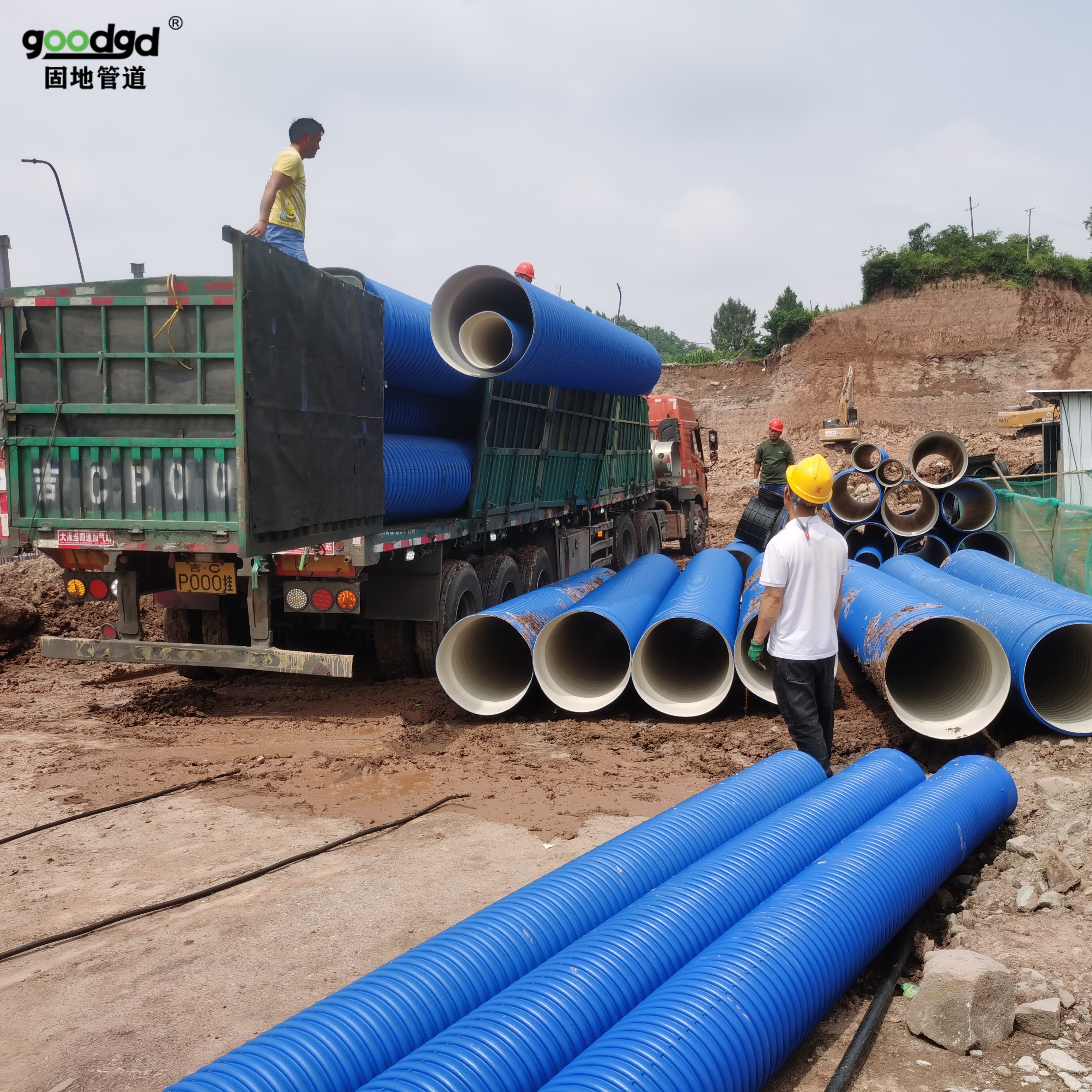 HDPE double wall corrugated pipe fixed pipeline Excellent corrosion resistance of polyethylene buried drainage pipe