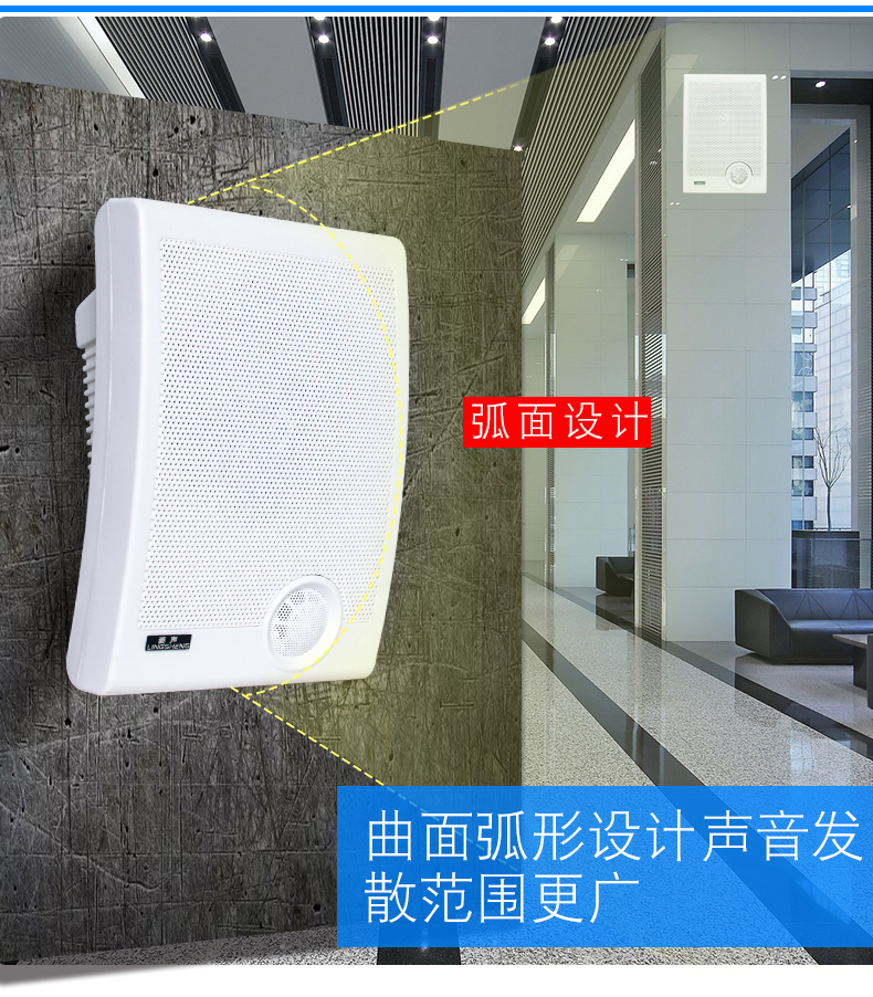 Lingsheng Wall Mounted Speaker Classroom Public Broadcasting Multimedia Sound Supermarket Restaurant Training Conference Room Speaker