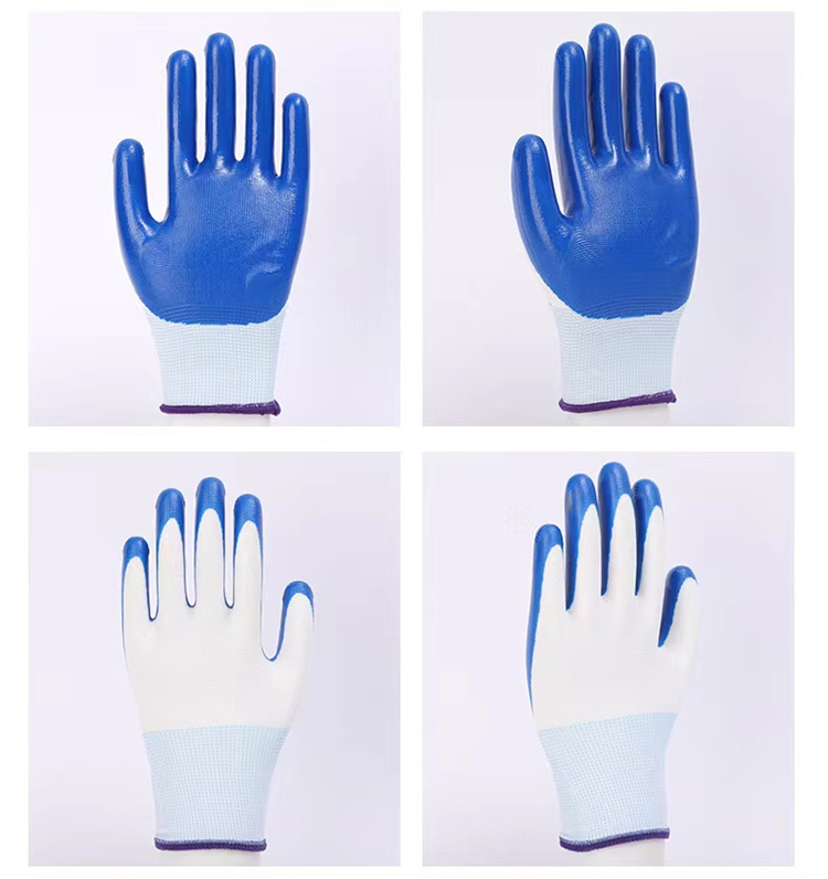 Butadiene rubber gloves, PVC adhesive coating, anti slip, wear-resistant, impregnated latex gloves, strong puncture resistance and grip strength