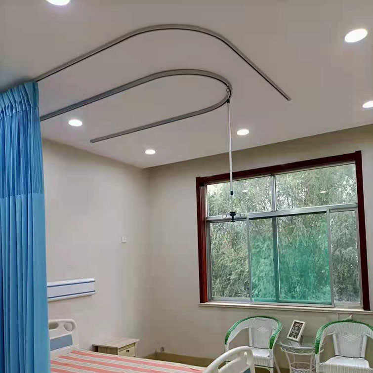 Hospital infusion track U-shaped L-shaped aluminum alloy track partition curtain track embedded concealed installation LYT4785