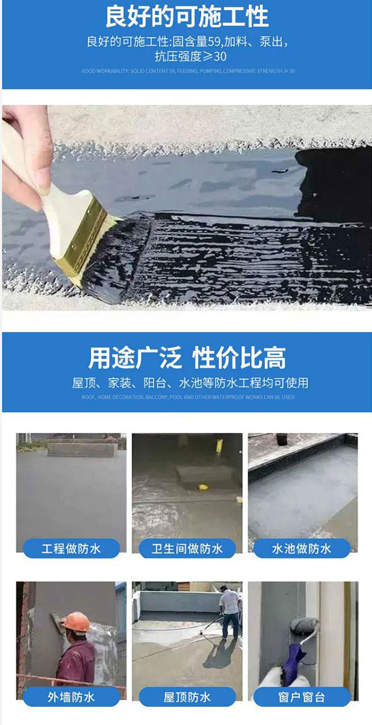 Hilnor polymer modified asphalt waterproof coating, impermeable material for kitchen sink