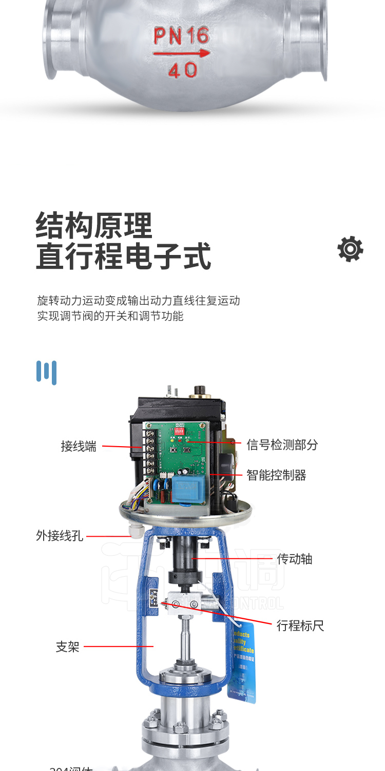 Hygienic grade electric control valve, high-precision food grade clamp chuck, quick installation and polishing stainless steel pressure control valve