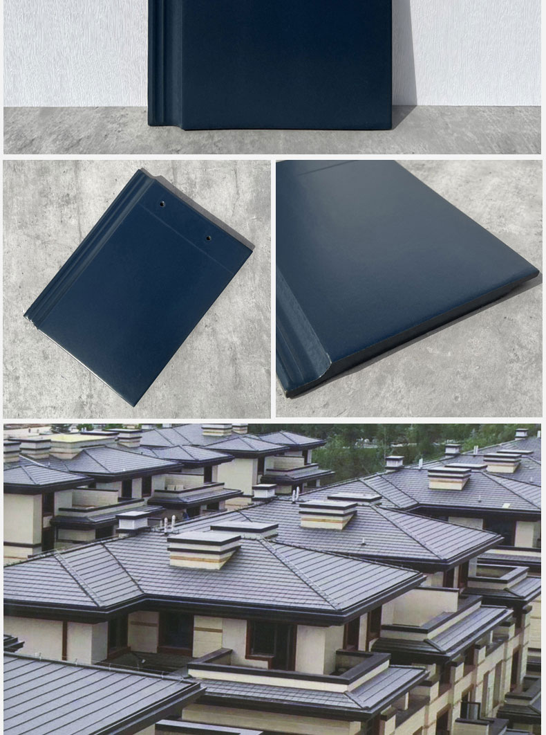 300 * 400mm flat tile villa, ancient building roof tile color, long-lasting, low water absorption