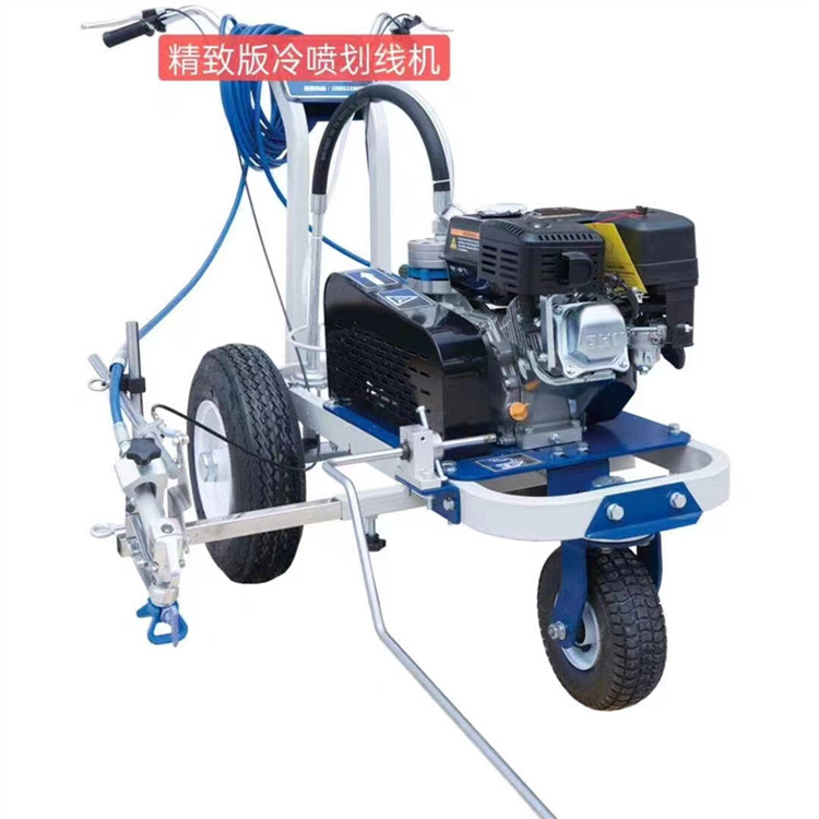 Hand pushed cold spray marking machine, gasoline high flow traffic line markings are finely painted