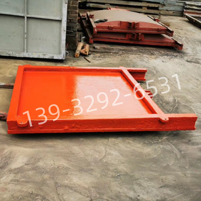 Square cast iron gate with hoist pump station, dam channel, hydraulic electric channel gate, small customization