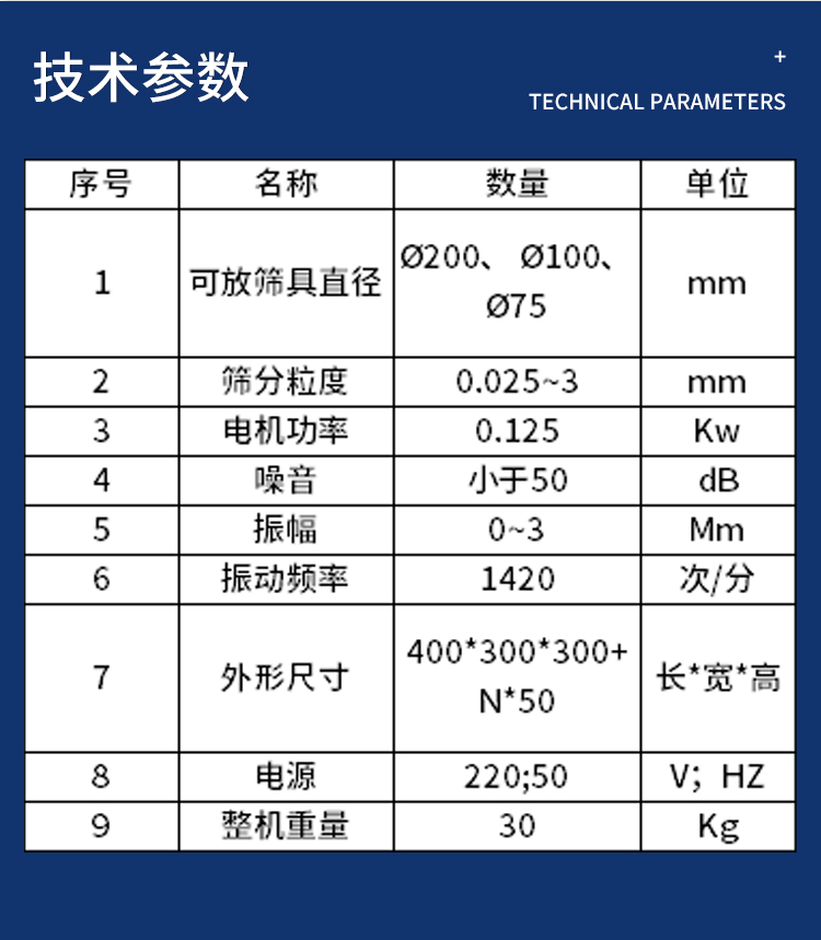 BZS-200 Standard Vibrating Screen Machine Test Screen with Low Noise, Light Weight, and Thousand Mai Machinery