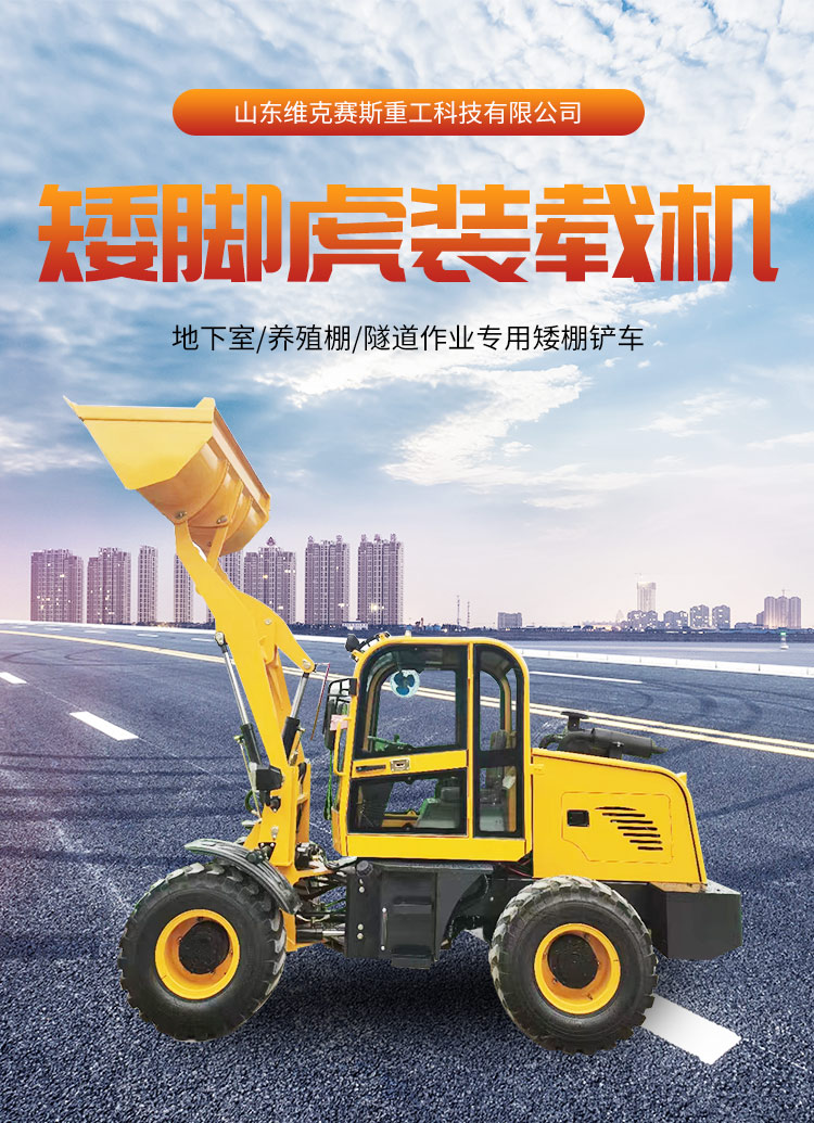 Basement small loader for breeding agricultural short legged tigers, height limit operation forklift