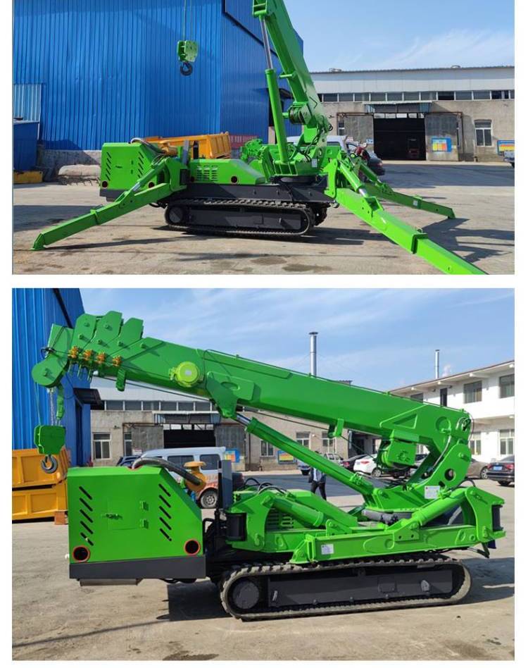 5 ton crawler crane, crawler type spider crane, self-propelled micro folding crane