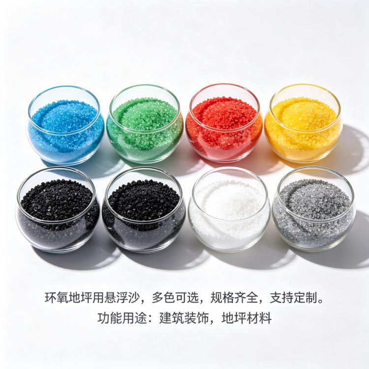 厂家供应环氧地坪彩砂自流平悬浮砂40-60目流动性好树脂砂规格全
