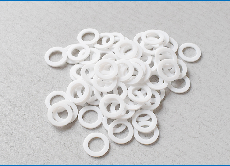 Minghongda white nylon gasket, PTFE flange gasket, PTFE flat gasket, PTFE sealing ring support customization