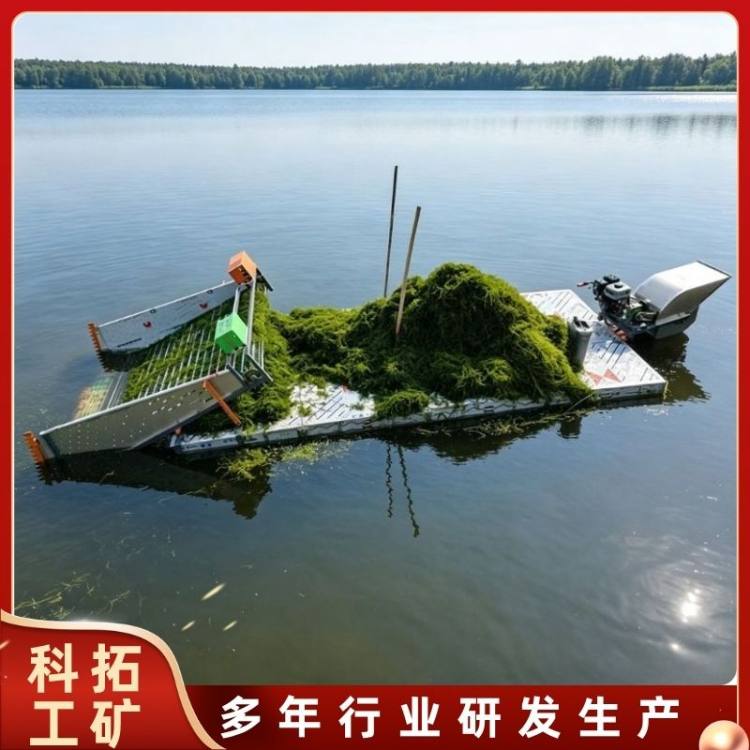 河道疏通全自动割草船 河道池塘保洁用割草设备 水面杂草收割设备