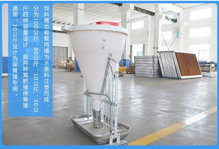 Stainless steel dry and wet feed tank for breeding pig feed tank, dry and wet feed separation, clean food collection, Guoyu