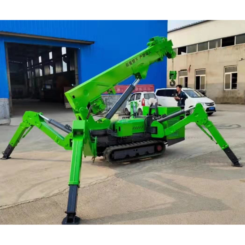 3 ton mini spider crane 7 ton spider crane telescopic arm remote control customized crawler crane 5 ton 8 ton Jiusheng