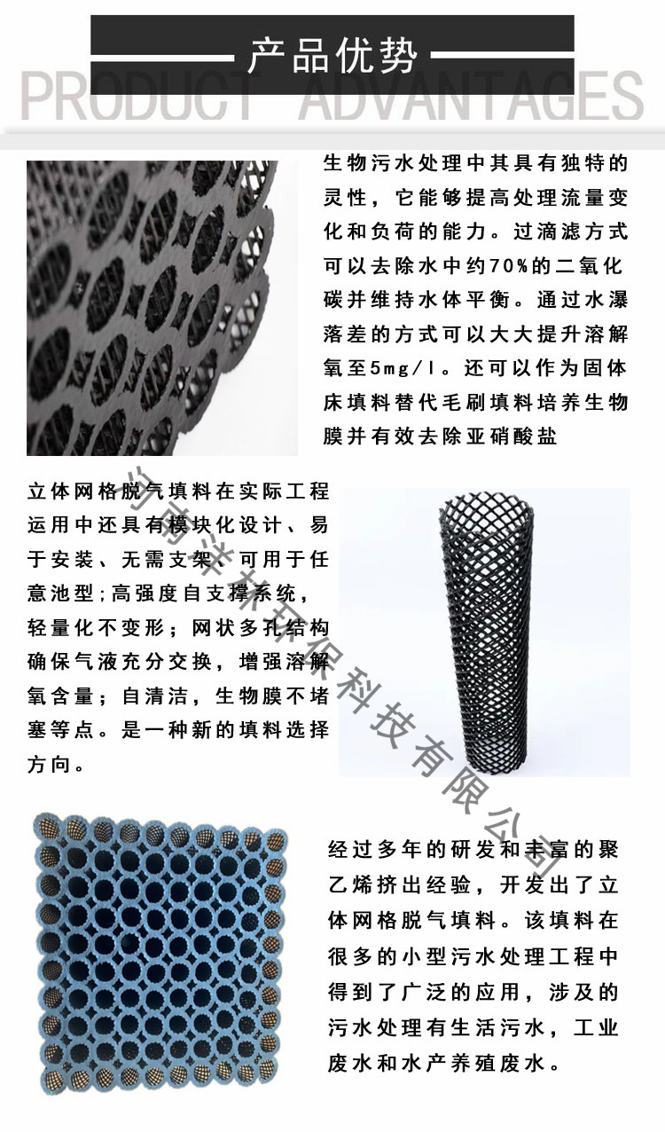 Yujing brand three-dimensional grid filling material for water treatment, multi-purpose three-dimensional grid degassing filling material