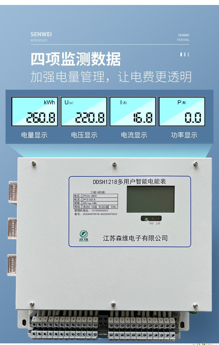 Multi user electricity meter, one meter, multiple households, 12 circuits, one layer, one super large storage, one machine, multiple uses, directly operated by manufacturers