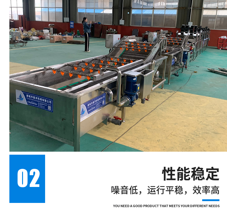 Poverty Alleviation Project Peanut Mud and Sand Removal Bubble Cleaning Machine Fruit and Vegetable Cleaning Production Line Central Kitchen Vegetable Washing Machine