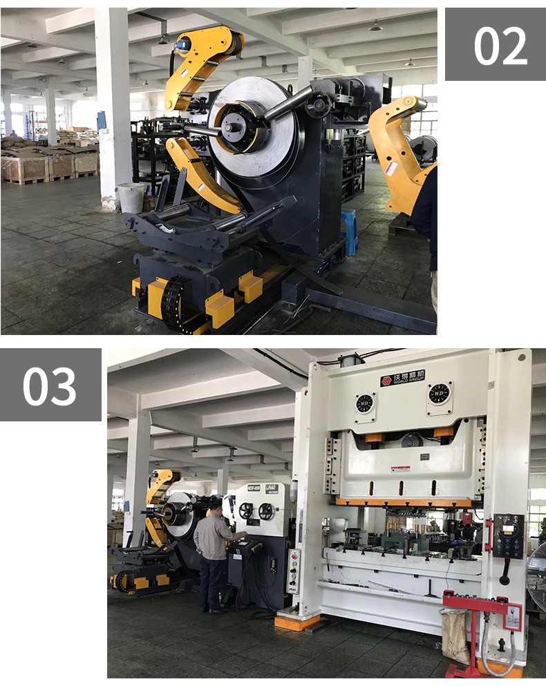 Three in one servo feeding machine for thick plates, CNC punching machine, automatic feeding equipment, metal coil stamping feeder