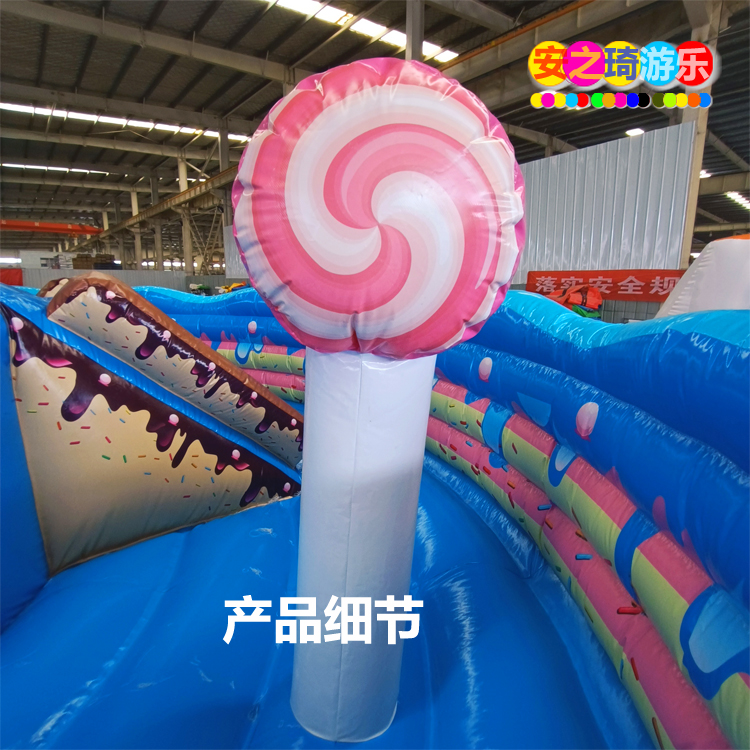 New Cake Castle Water Slide Large Inflatable Toy Square Children's Trampoline Scenic Area Equipment