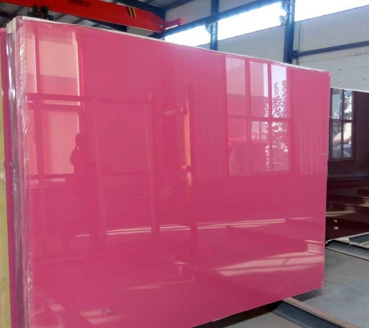 The manufacturer directly provides various colors of baking varnish, tempered glass building, Laminated glass, and various styles support customization