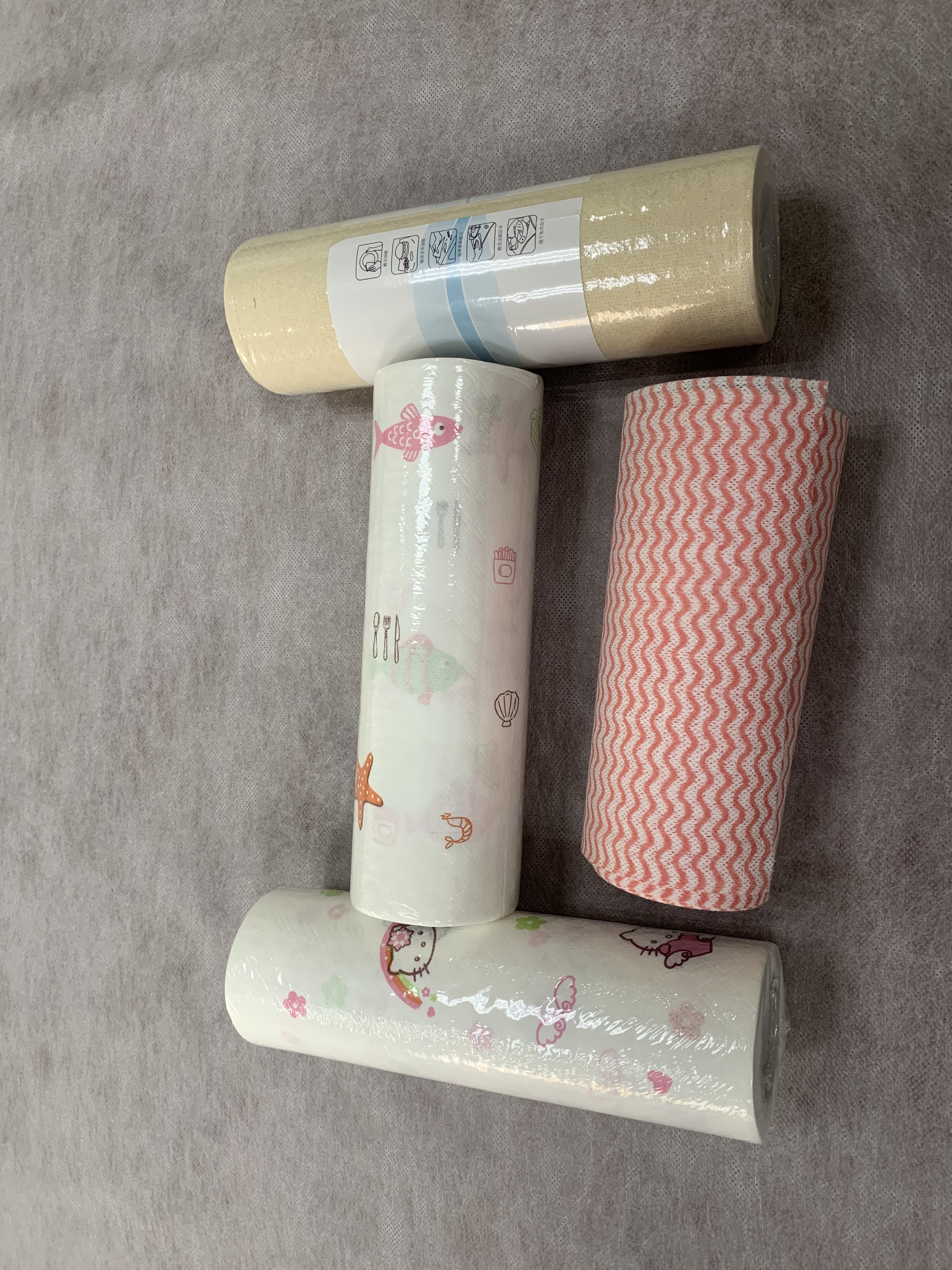 Non woven fabric printing, custom pattern logo packaging, fabric+product dust protection outer packaging