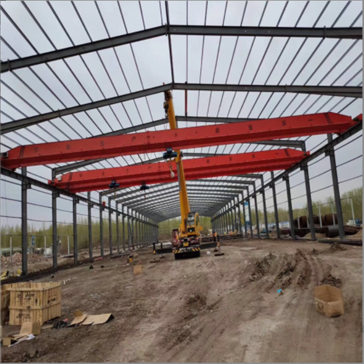 Single beam lifting equipment, 5-ton electric bridge explosion-proof aerial crane, steel structure warehouse, square box bridge crane