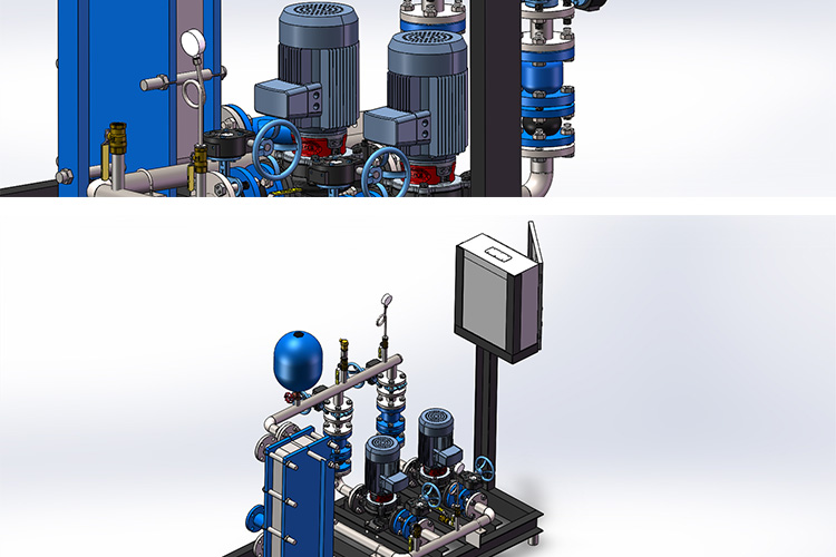 Special integrated plate heat exchanger for hot water module furnace, swimming pool constant temperature centralized heating, accessories for central hot water