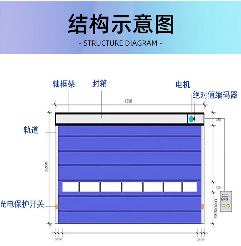 Industrial stacking door, electric lifting, chemical plant soft curtain door, PVC fast door, factory warehouse main door