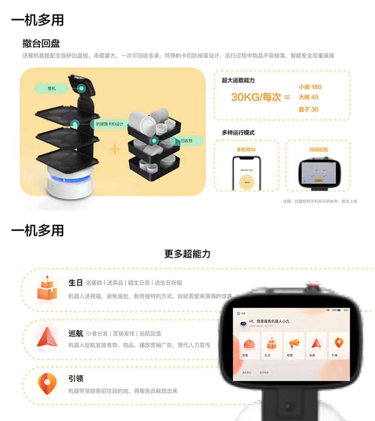 No.9 Full Meal Delivery Robot Restaurant Hotel KTV Reception VIP Identification Consultation Explanation Guide Promotion