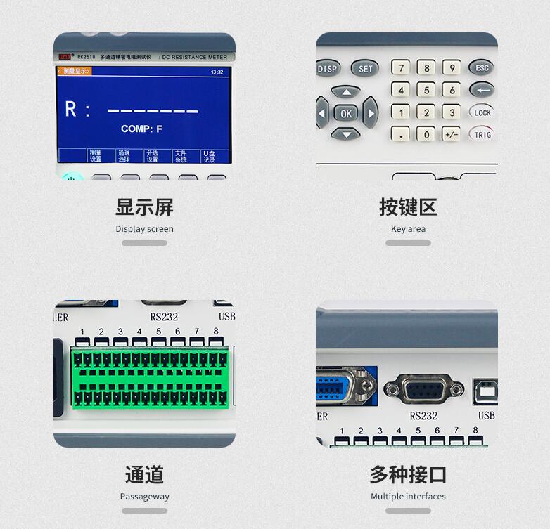 RK2518-4/RK2518-8/RK2518-16/RK2518-32 multi-channel precision resistance tester