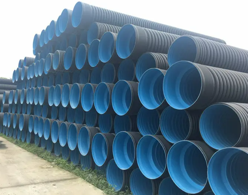 Jingze HDPE double wall corrugated plastic drainage pipe buried large diameter sewage pipe