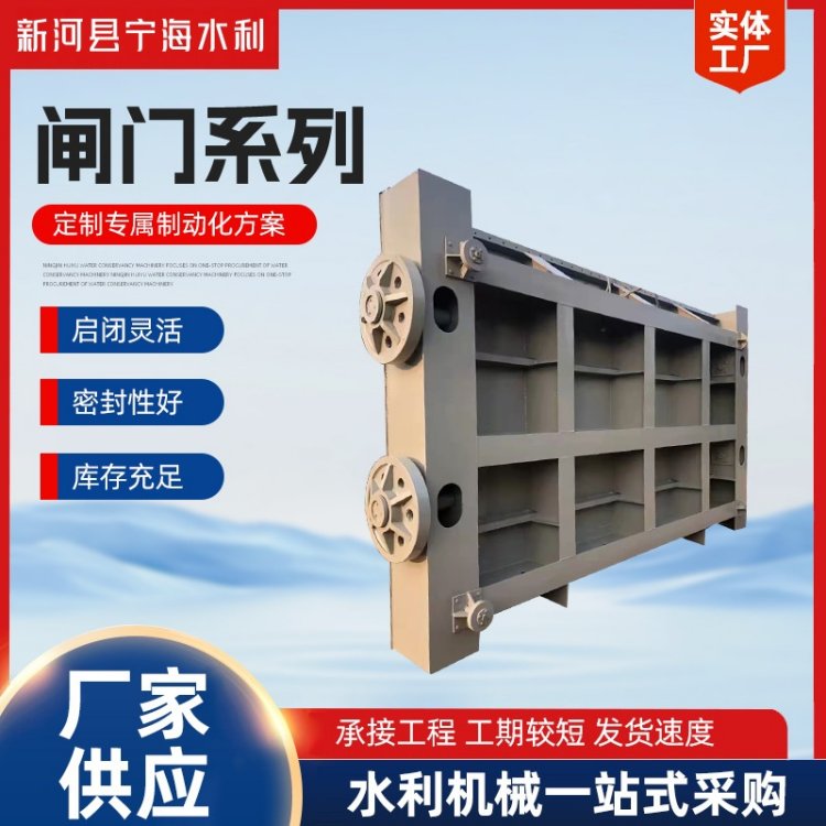 溢洪道钢闸门2m×2.5m控制闸潜孔式定轮防洪门