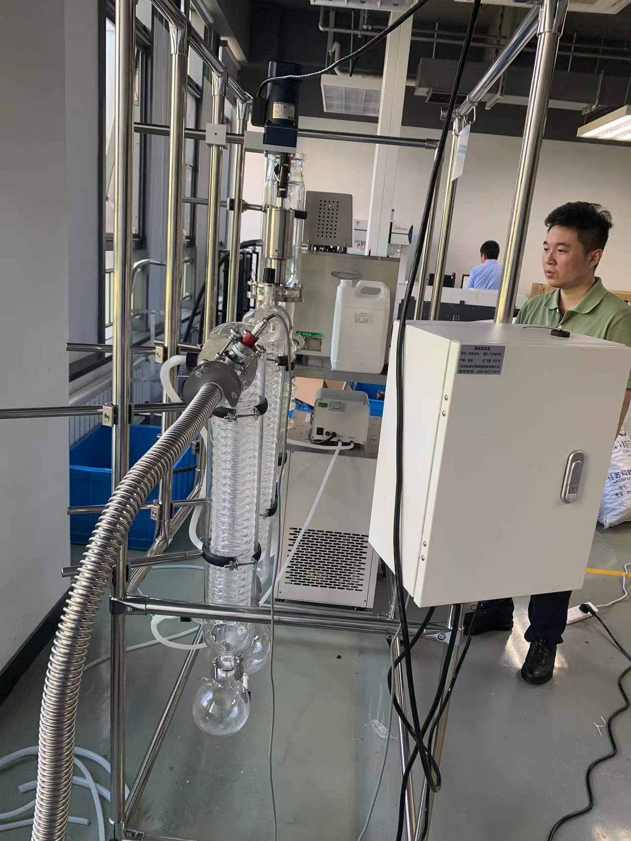 伍跃仪器 液体混合物分离实验装置 薄膜蒸发器