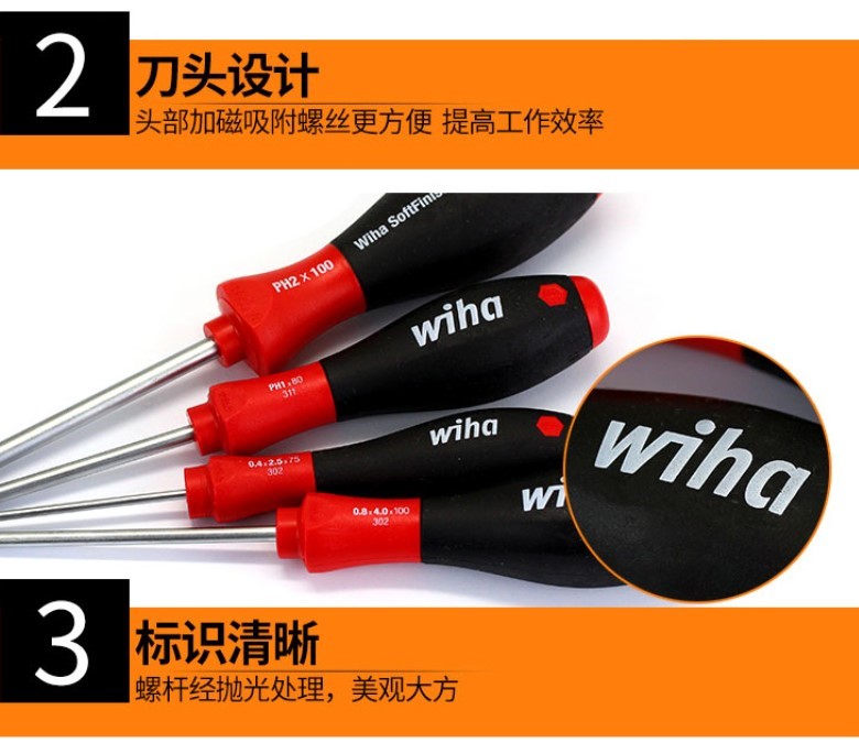 Wiha Weihan Germany Softfinish ® Flexible shaft hex nut driver 01436