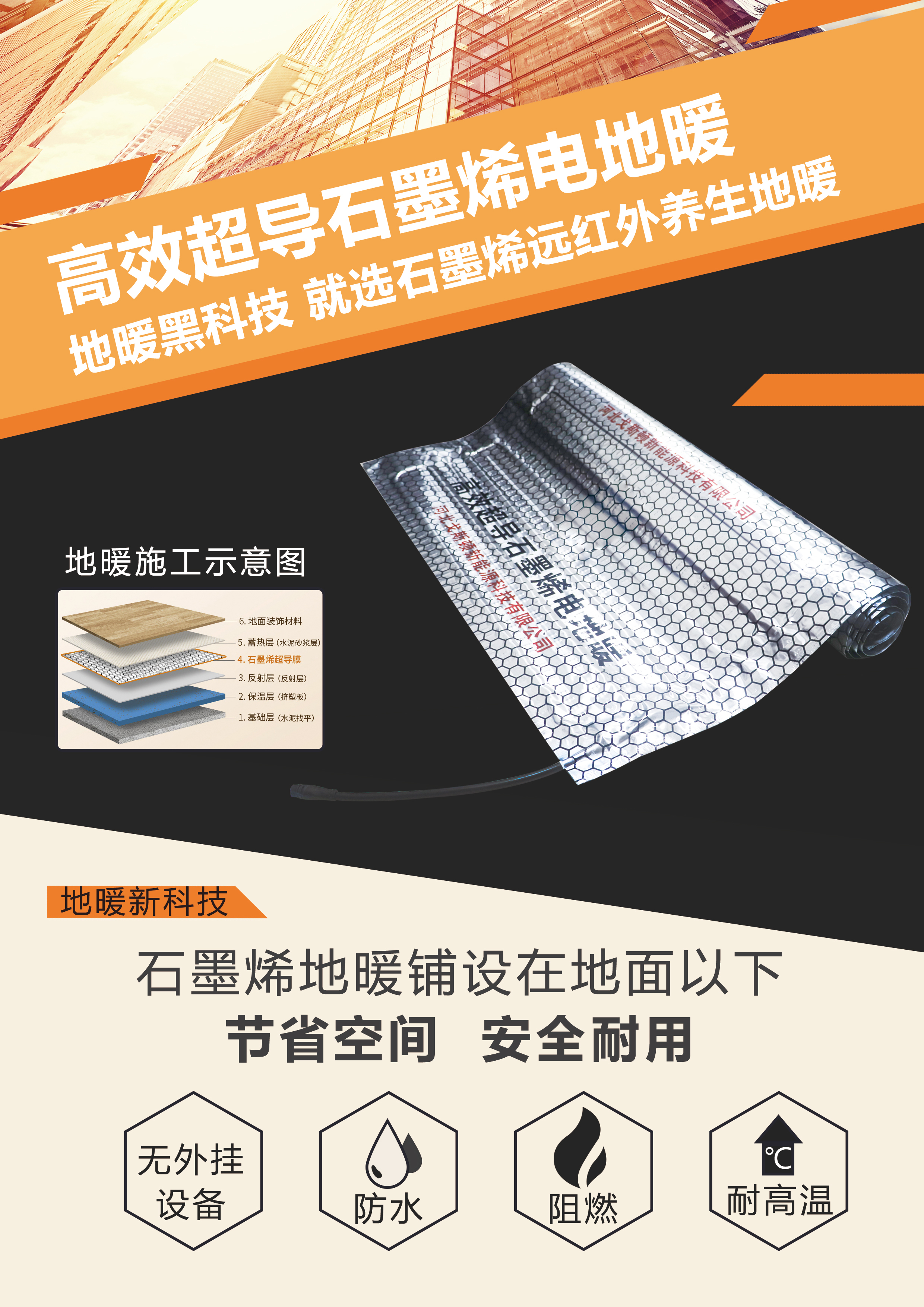 New Material Technology for Far Infrared Graphene Superconducting Film Electric Heating Film Used in Goston Electric Floor Heating