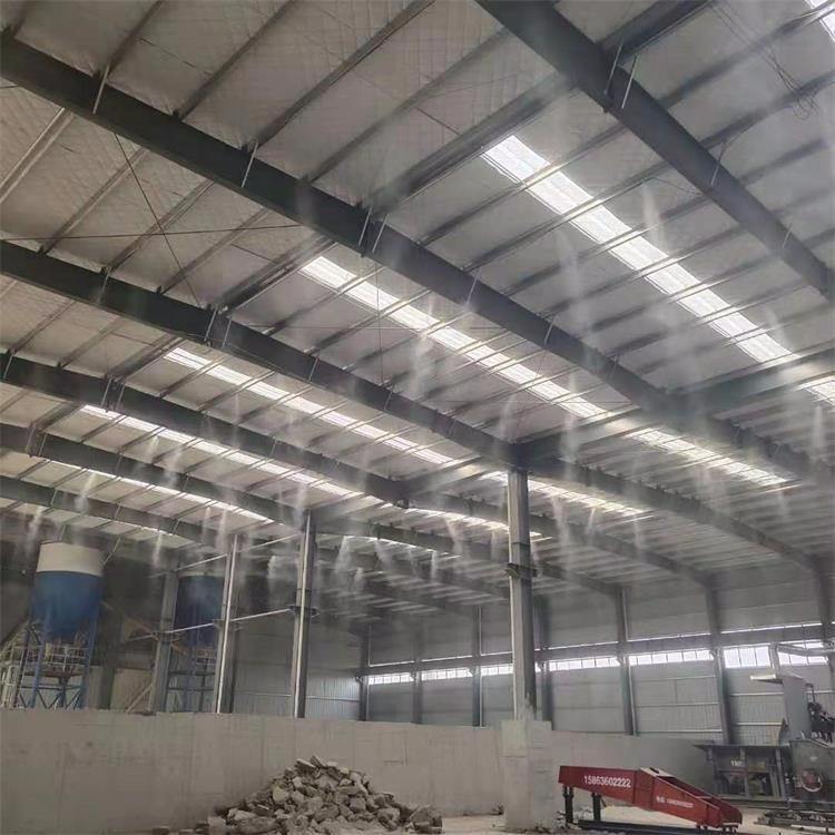 Construction site enclosure spray workshop, factory building, atomization cooling and dust removal system, 500m high pressure mist generator, mist sensor system