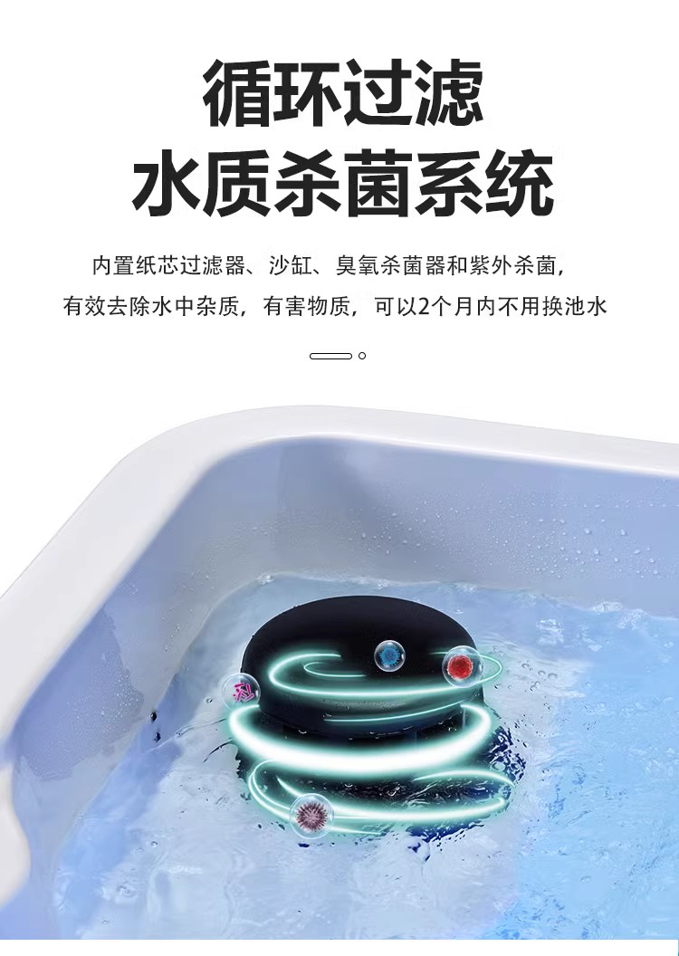 Bathtub Acrylic Massage Thermostatic Heating Surfing Home Outdoor Extra Large Bathtub Courtyard Embedded Bathtub