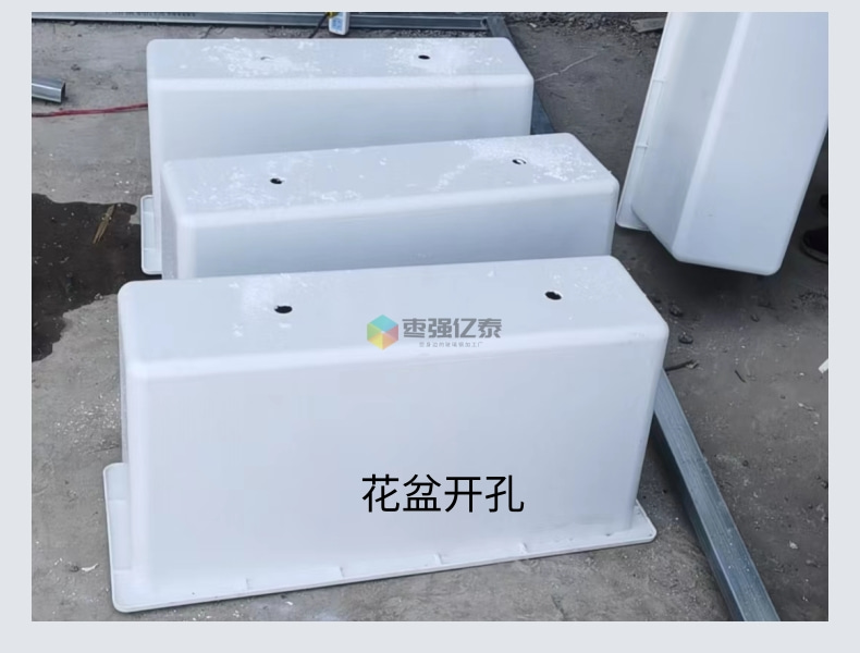 Yitai Outdoor Rectangular White Fiberglass Flower Box Factory has a sturdy and durable first-hand supply of goods