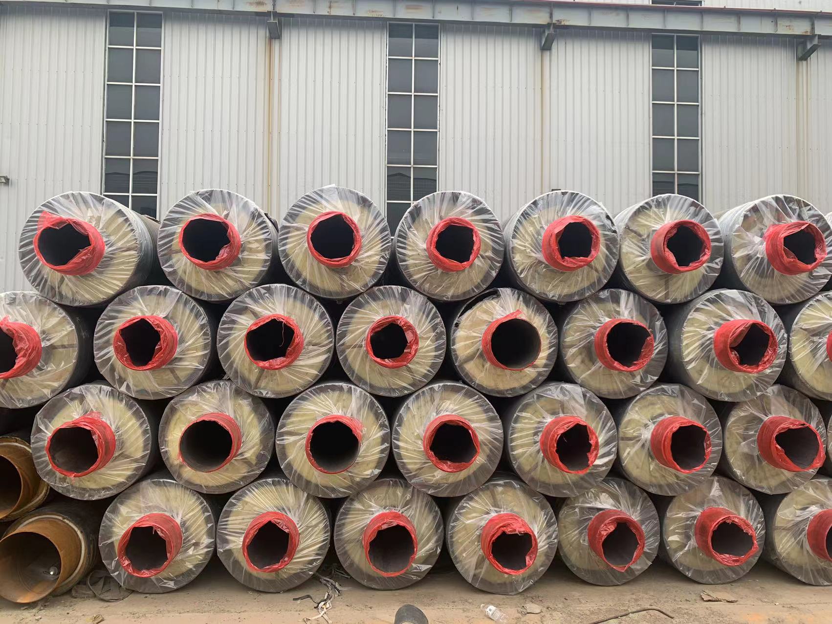 Prefabricated polyurethane insulated steel pipe, directly buried large diameter urban pipeline, high-temperature resistant foam aerial dredging and installation