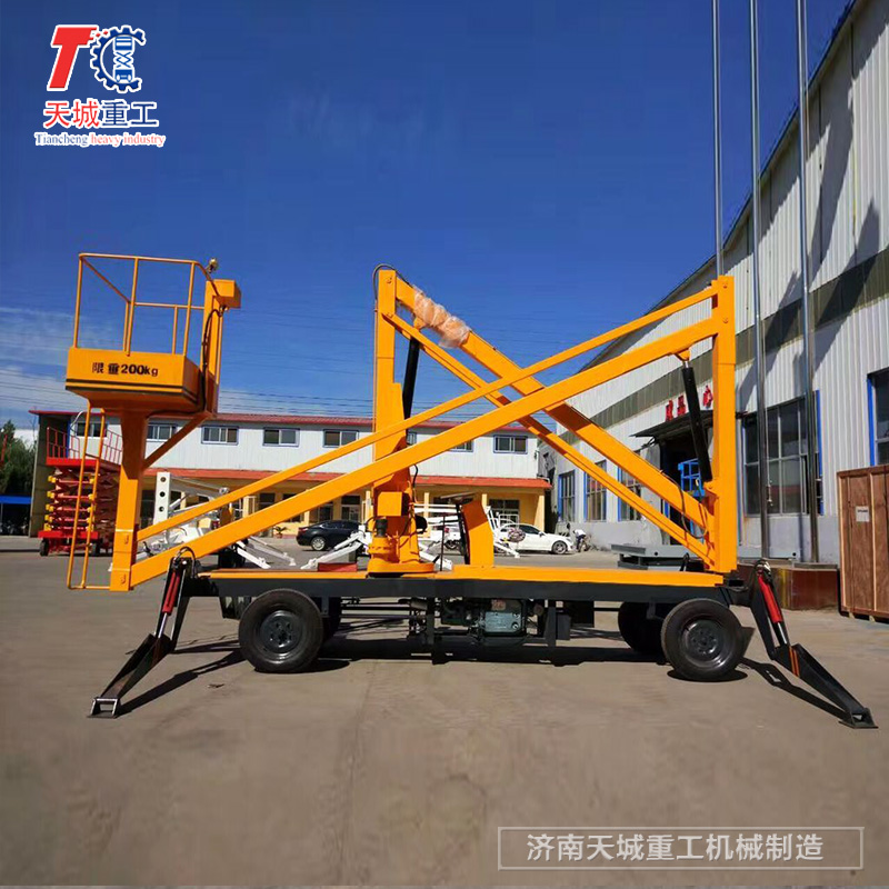 Curved arm elevator telescopic arm lifting platform outdoor Aerial work platform self-propelled horizontal extension indoor