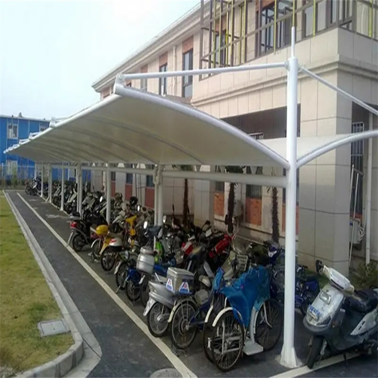 Membrane structure parking shed calculated by square meter - customized for car and electric vehicle sunshades according to demand - door-to-door installation