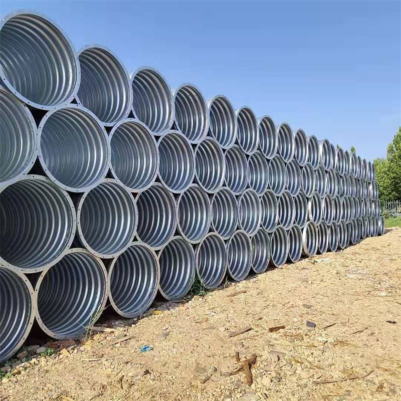 Yuanchang Culvert Drainage Large Diameter Strength Metal Corrugated Pipe Culvert Wall Thickness 5mm Hot Dip Galvanized Highway Tunnel Mountain Body