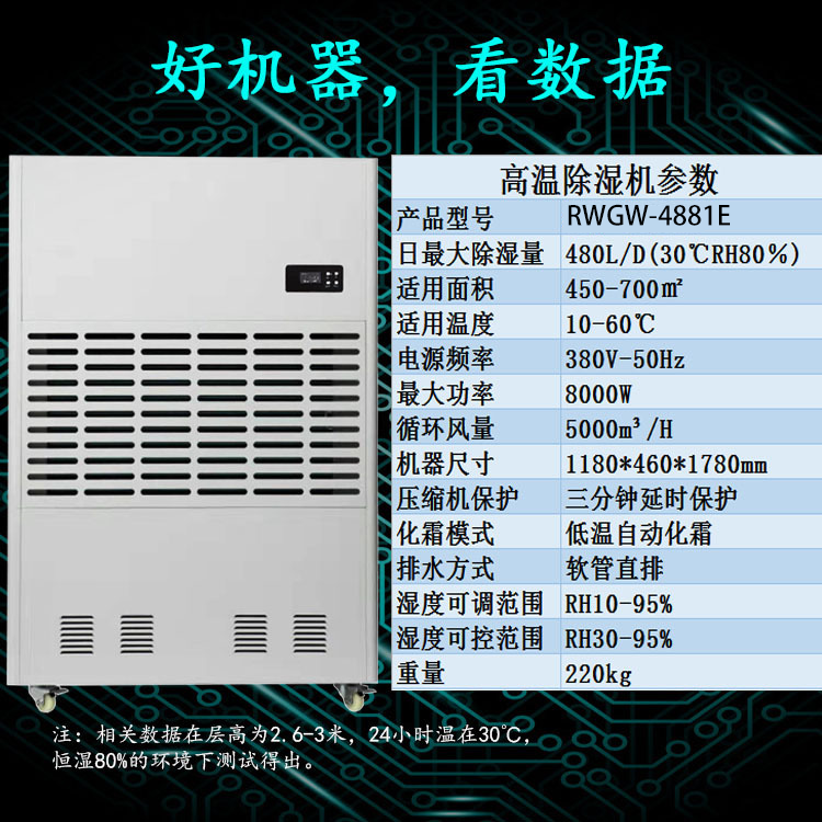 High temperature resistant dehumidifier 55 ℃ wood food seafood dehumidifier drying room commercial dehumidifier with high performance and price