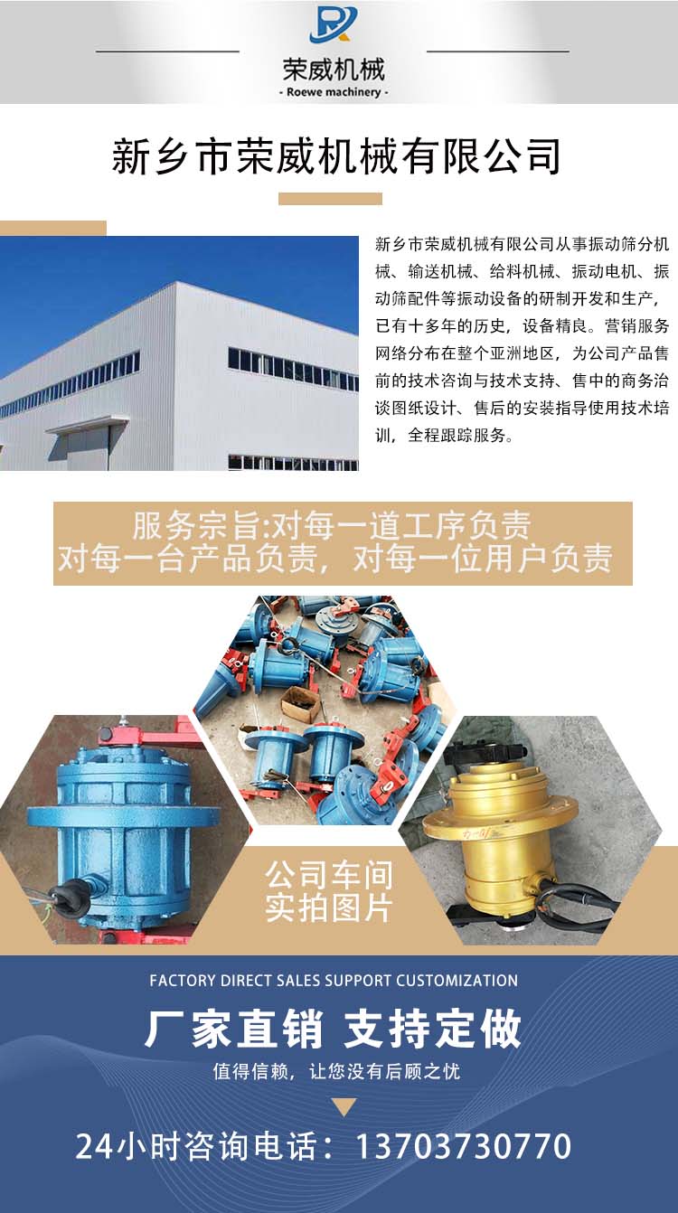 Vibration motor YZUL-3-6/YZUL-5-6 0.25KW three-phase asynchronous vibration motor for vibrating screen