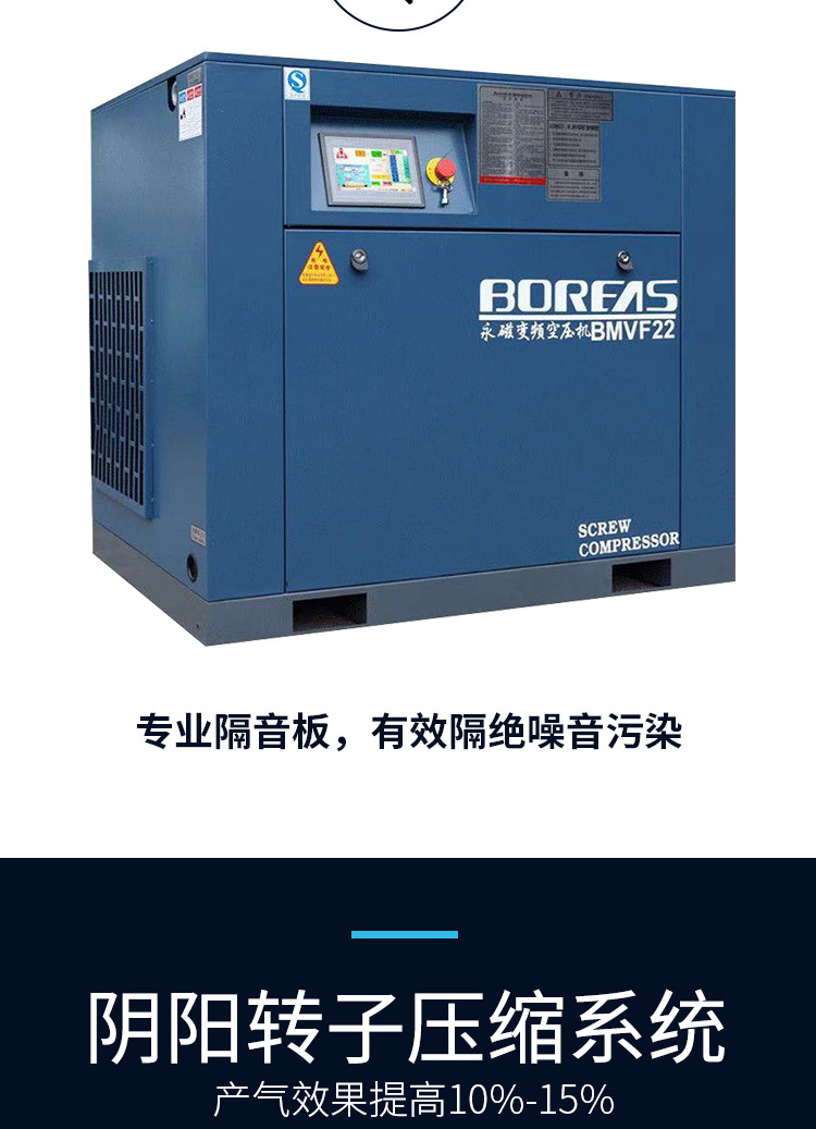 Kaishan brand compressor BMVF45 55 75 90 110 132 kW permanent magnet variable frequency air compressor