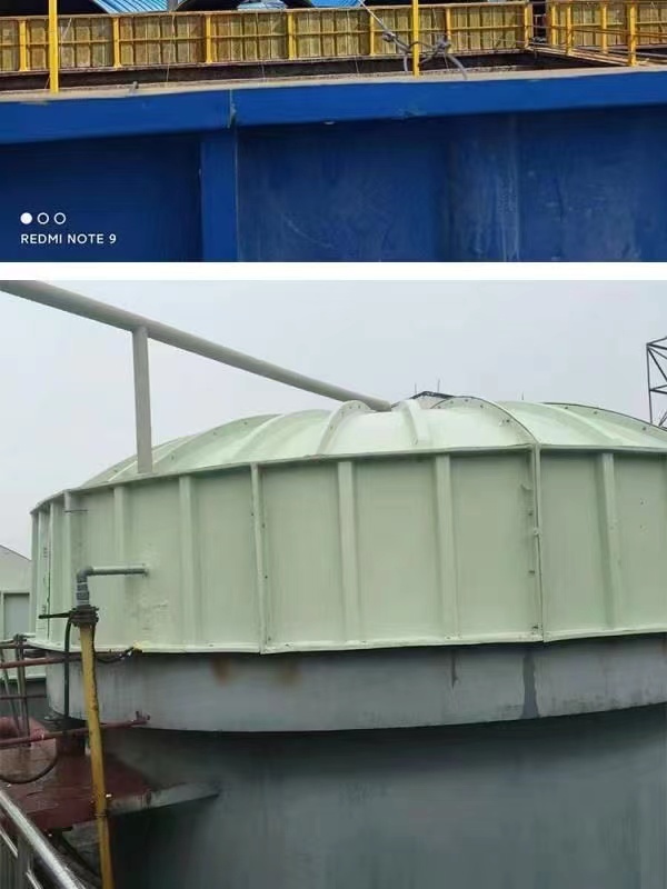 Sealing gas collection hood of sewage treatment plant, arched cover plate of sewage tank, fiberglass water tank cover plate