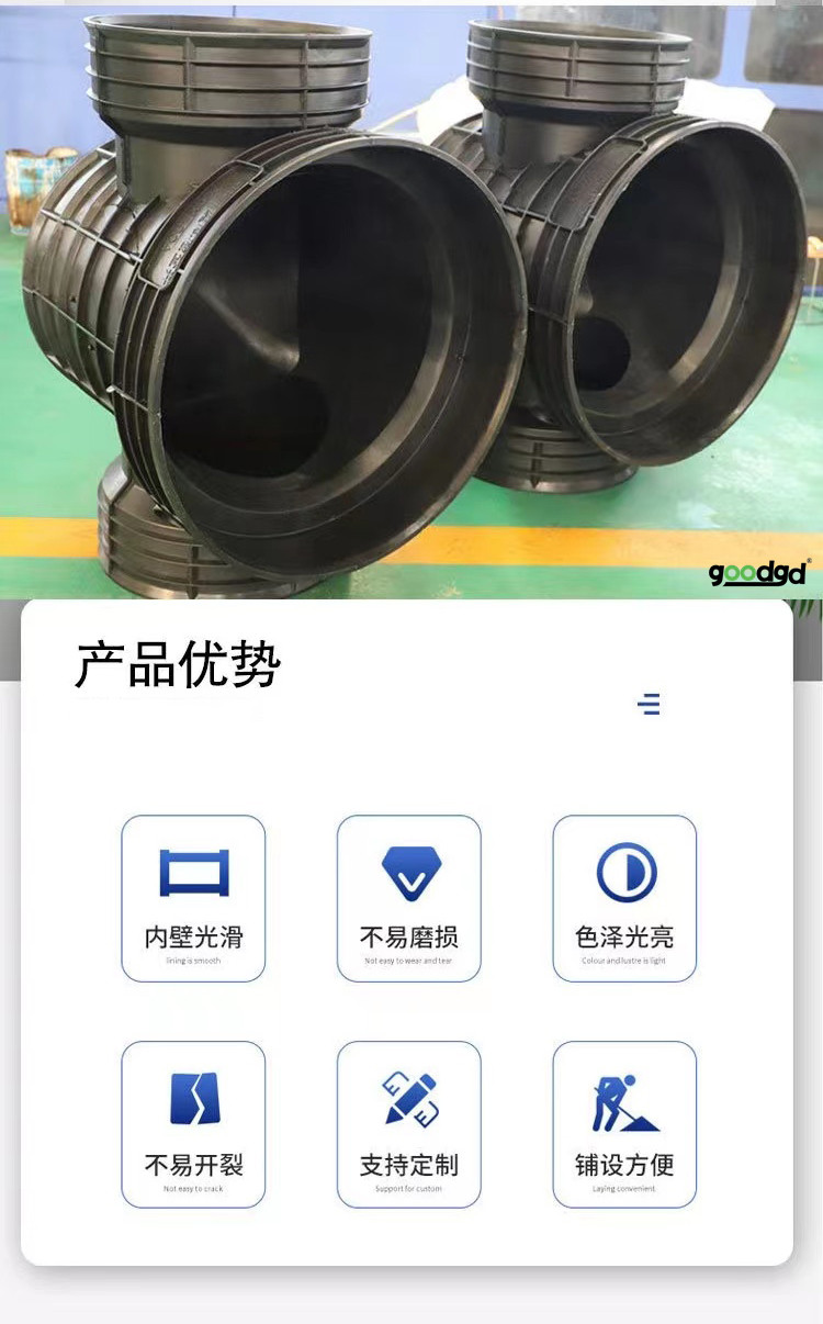 Plastic inspection well, brand new material, national standard flow channel, sewage through well, 700, 1000 rainwater and sewage wells