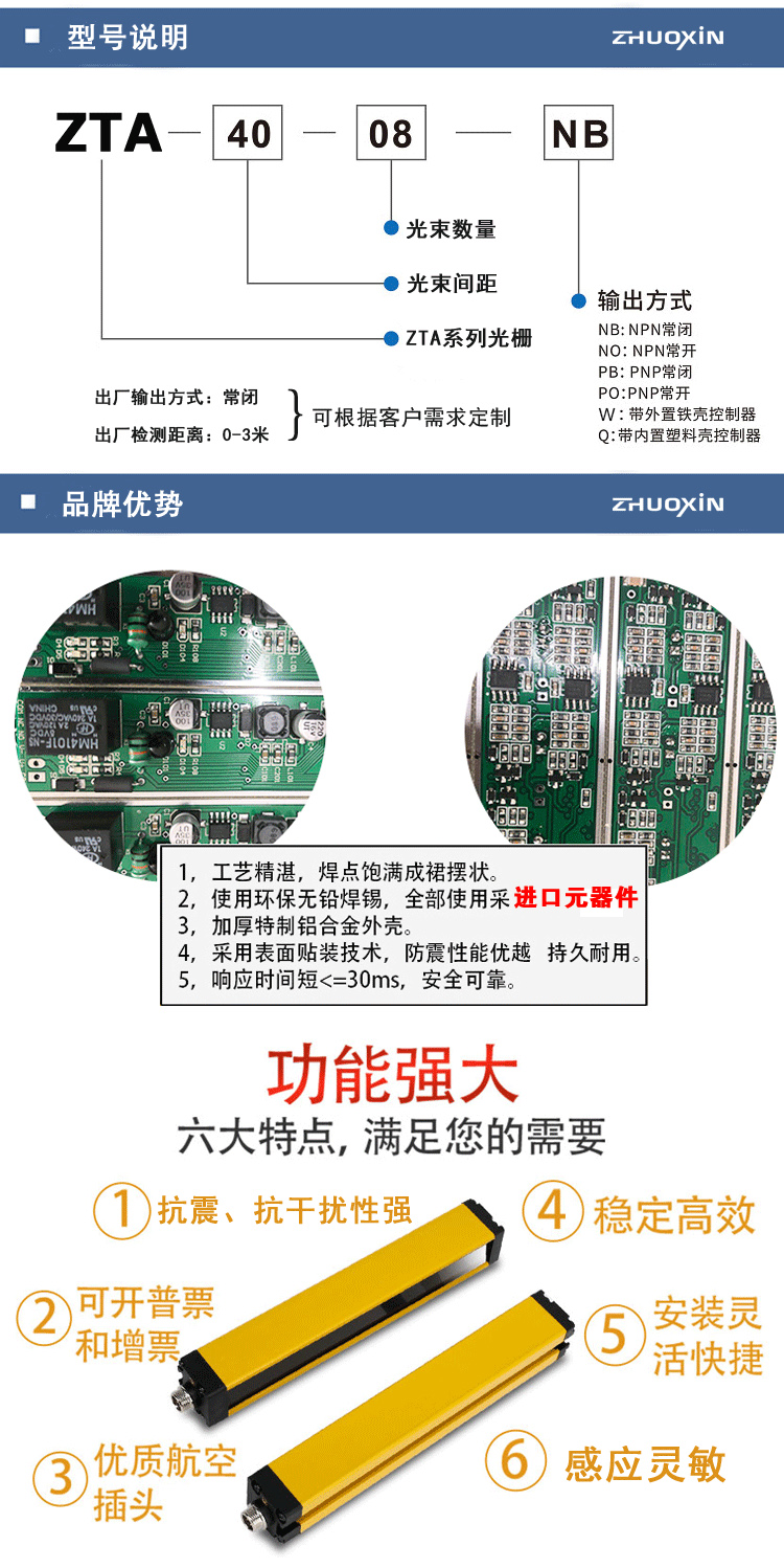 Light curtain infrared safety light curtain sensor Industrial punch photoelectric protection device can be customized