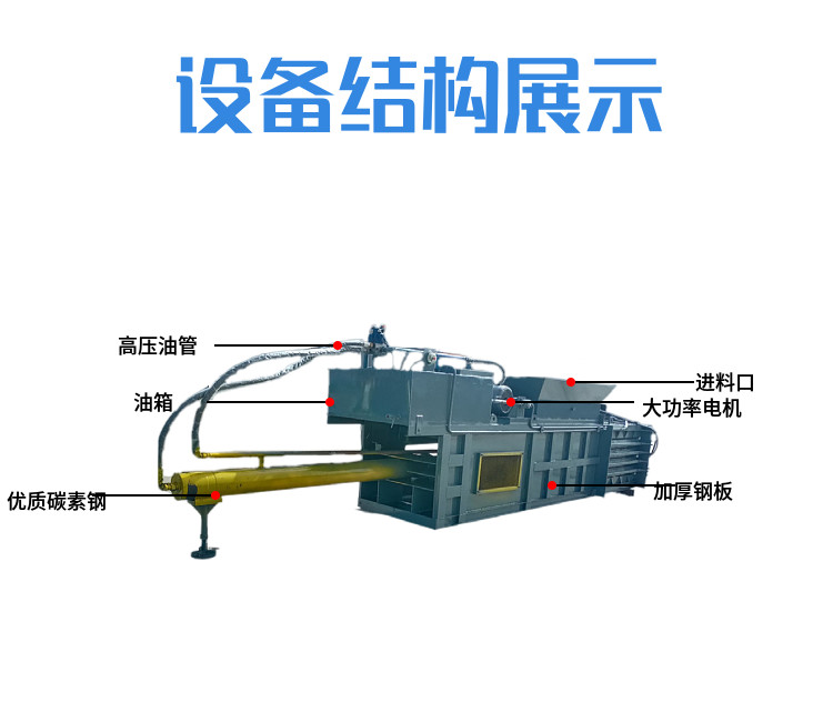 Horizontal waste paper hydraulic packaging machine Carton board packaging machine Fully automatic mineral water pressure block machine Automatic bag pushing