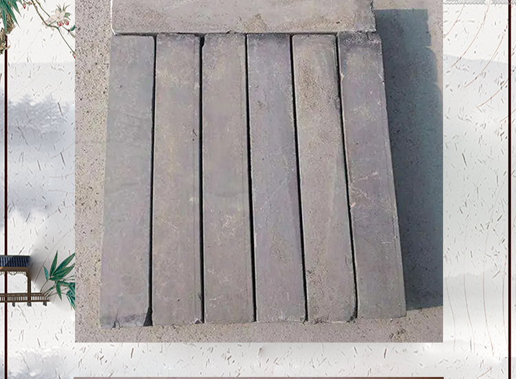 Jingqi Ancient Architecture Antique Blue Brick Herringbone Paving Small Green Brick Bar Courtyard Ancient Architecture Clay Factory Customized Wholesale